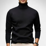 Herren Strick Rollkragenpullover – Schwarz