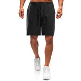 Kurze Hose mit Gummibund und Kordel für Herren | Ideal für den Sommer – Schwarz