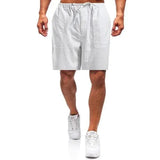 Kurze Hose mit Gummibund und Kordel für Herren | Ideal für den Sommer – Weiß