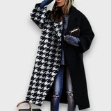Fioren – Langer Mantel im Oversize-Stil – Schwarz