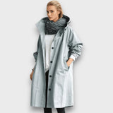 Lurea – Eleganter Regen-Trench – Hellblau