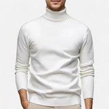 Herren Strick Rollkragenpullover – White