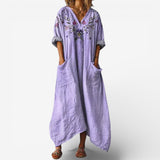 Azenelle – Stilvolles, lässiges Maxikleid – Violett