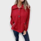 Lunaris – Jacke mit Kontrastärmeln – Rot