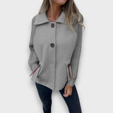 Lunaris – Jacke mit Kontrastärmeln – Hellgrau