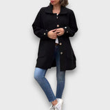 Arlina – Klassischer Mantel – Schwarz