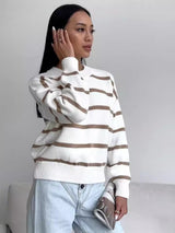 Rayonna - Der unverzichtbare Herbst Strickpullover für Damen – Weiß