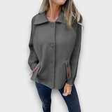 Lunaris – Jacke mit Kontrastärmeln – Dunkelgrau