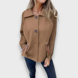Lunaris – Jacke mit Kontrastärmeln – Khaki