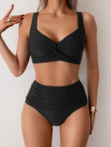 Mayya - Bikini MIT Hoher Taille Und Formender Wirkung – Schwarz