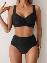 Tovira - Hochgeschnittener Shaping-Bikini – Schwarz