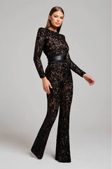 Caroline - Stilvoller, schmal geschnittener Jumpsuit für Damen – Schwarz