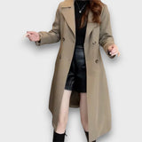 Laurisse – Langer Mantel mit Eleganz – Khaki
