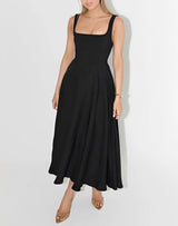Shelley - Ärmelloses Midikleid – Schwarz