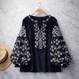 Adelina Bluse – Marineblau