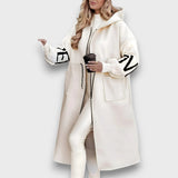 Rosalie – Eleganter Cardigan mit Kapuze – Beige