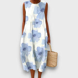 Levania – Kleid mit Blumenprint – Blau