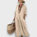 Marivelle – Sommerkleid mit Taschen – Khaki