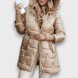 Laverne – Steppjacke mit Kapuze – Beige