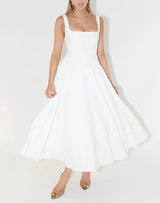 Shelley - Ärmelloses Midikleid – Weiß