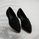 Rosa™ – Orthopädische Mokassins aus Leder – Schwarz