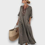 Marivelle – Sommerkleid mit Taschen – Grau