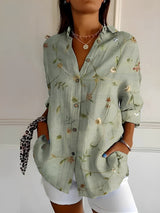 Chantelle - Stilvolle Bluse mit Knopfleiste für Damen – Grün