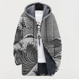 Delfina - Eine hochwertige Jacke, die Kunst zum Tragen bringt – Grau