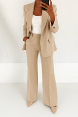 Julie - Elegantes Damen Hosenanzug Set – Beige