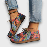 Fioren – Gemusterte Freizeitschuhe – Grün