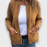 Lianelle – Strickjacke mit Taschen – Braun