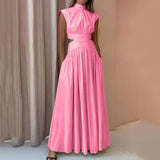 Isabella - Stilvolles Ärmelloses Kleid – Rosa