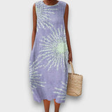 Lumaris – Kleid mit Sonnenmotiv – Lila