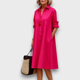 Seraphine – Hemdblusenkleid in Pink – Rosa
