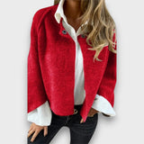 Lene – Kurzjacke mit Knopfdetail – Rot