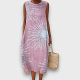 Lumaris – Kleid mit Sonnenmotiv – Rosa