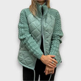 Ravinne – Steppjacke mit Strickärmeln – Mint
