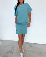 Phuthi – Bequemes Stretchkleid – Blau