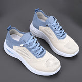 Ingrid | Damen Plateau Sneaker mit Schnürung – Blau