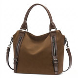 Isolde | Damen Hobo Bag Schultertasche – Dunkelbraun