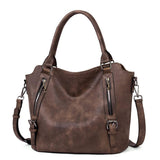 Isolde | Damen Hobo Bag Schultertasche – Kaffee
