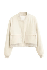 Stylische Damen Übergangsjacke | Kurze – Beige