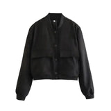 Stylische Damen Übergangsjacke | Kurze – Schwarz