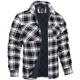 Darius - Herren Holzfällerjacke im karierten Design – Schwarz
