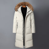 Vanessa - langer damen-winterjacke – Weiß