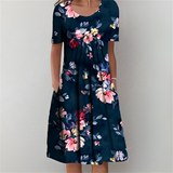 Abilene | Elegantes Blumenkleid – Blau