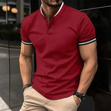 Jonas Stehkragen Polo Shirt – Rot