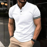 Jonas Stehkragen Polo Shirt – Weiß