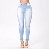 Avenlee – Sculpt Fit Skinny Jeans mit hoher Taille – Hellblau
