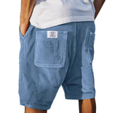 Jasper | Herren Cord Shorts mit elastischem Bund – Blau